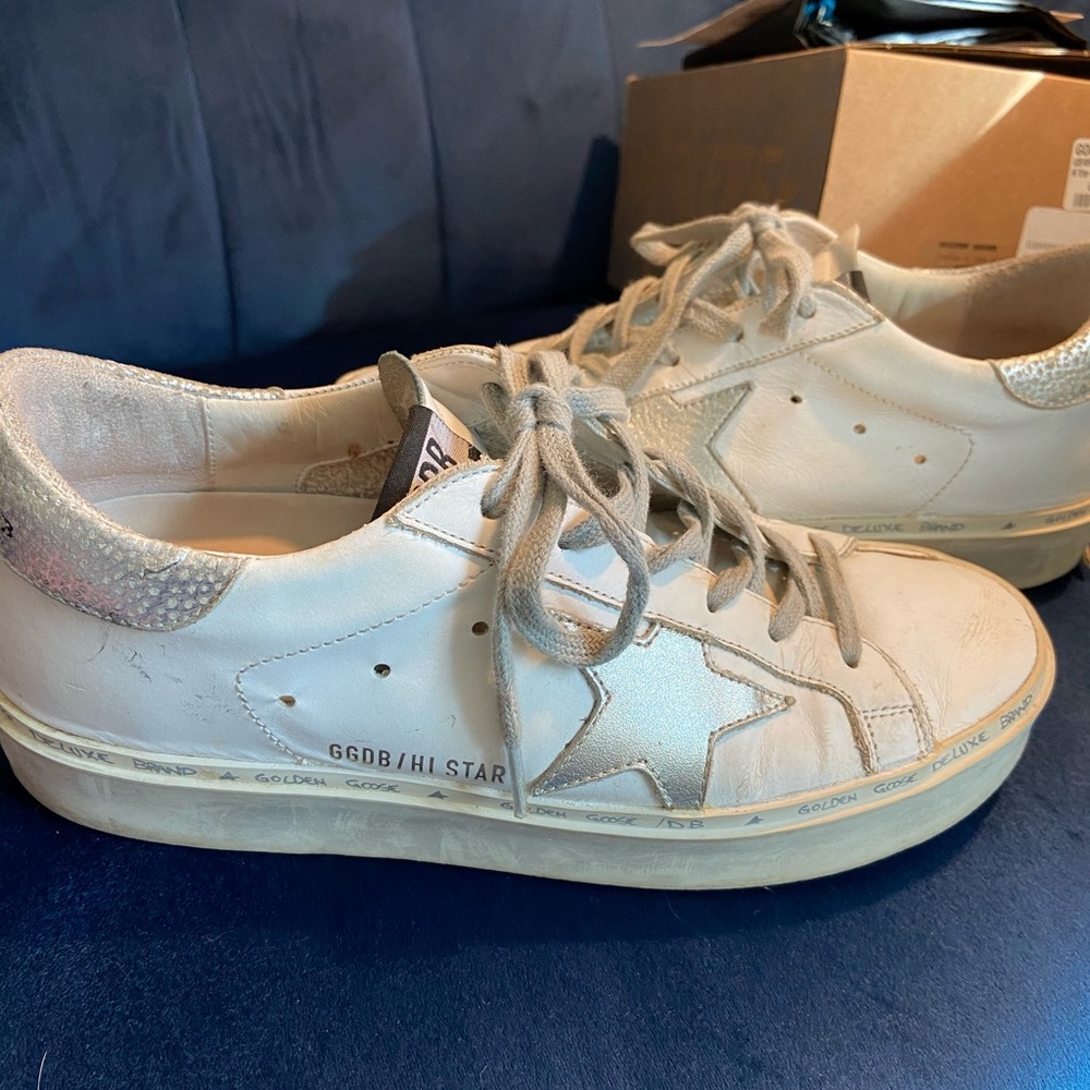 Authentic Golden Goose High Star Sneakers, 37